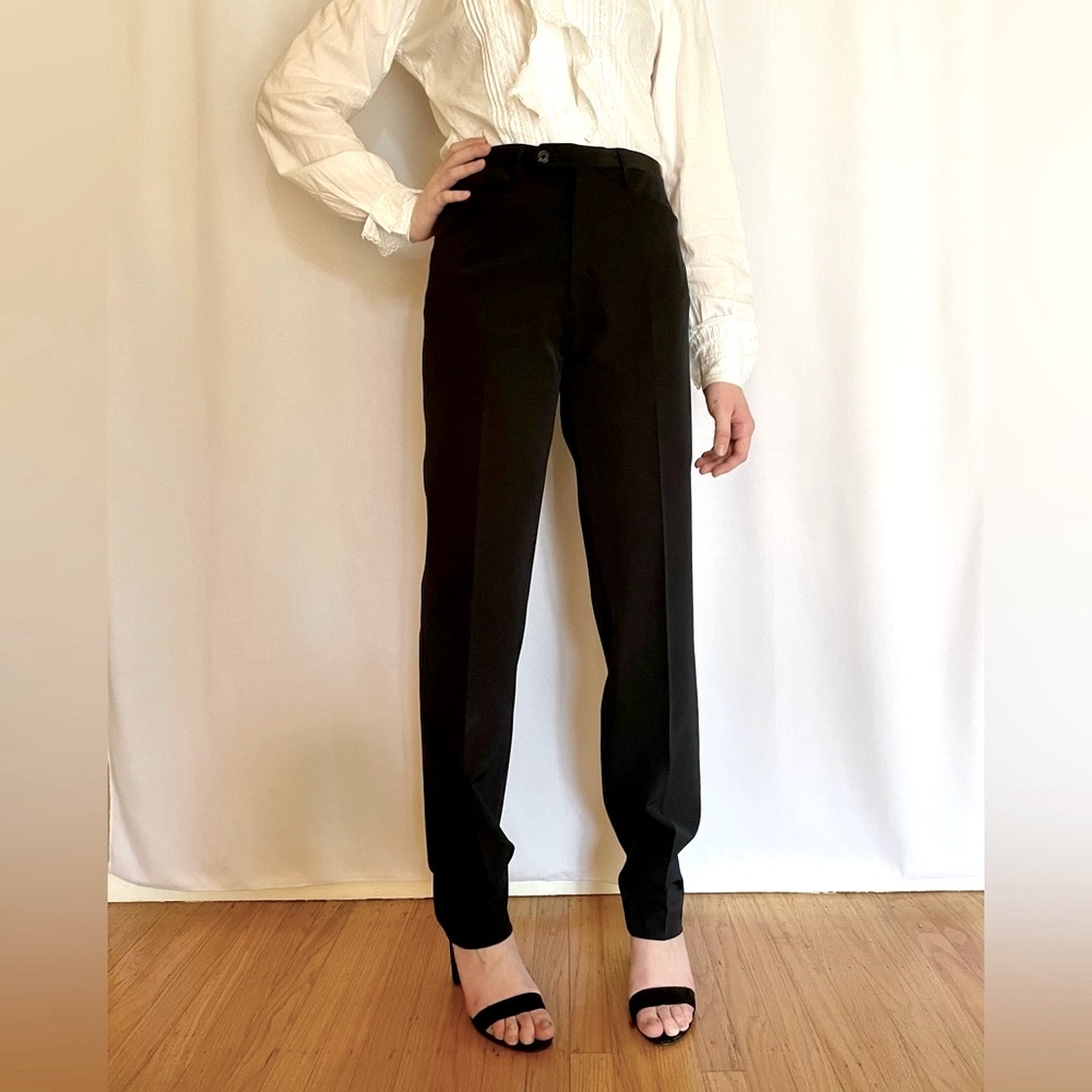 PRADA Navy Stretch Trousers - Size 10